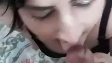 Big boob girl gives a desi blowjob to her lover