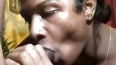 Shemale records her first blowjob mms with her friend